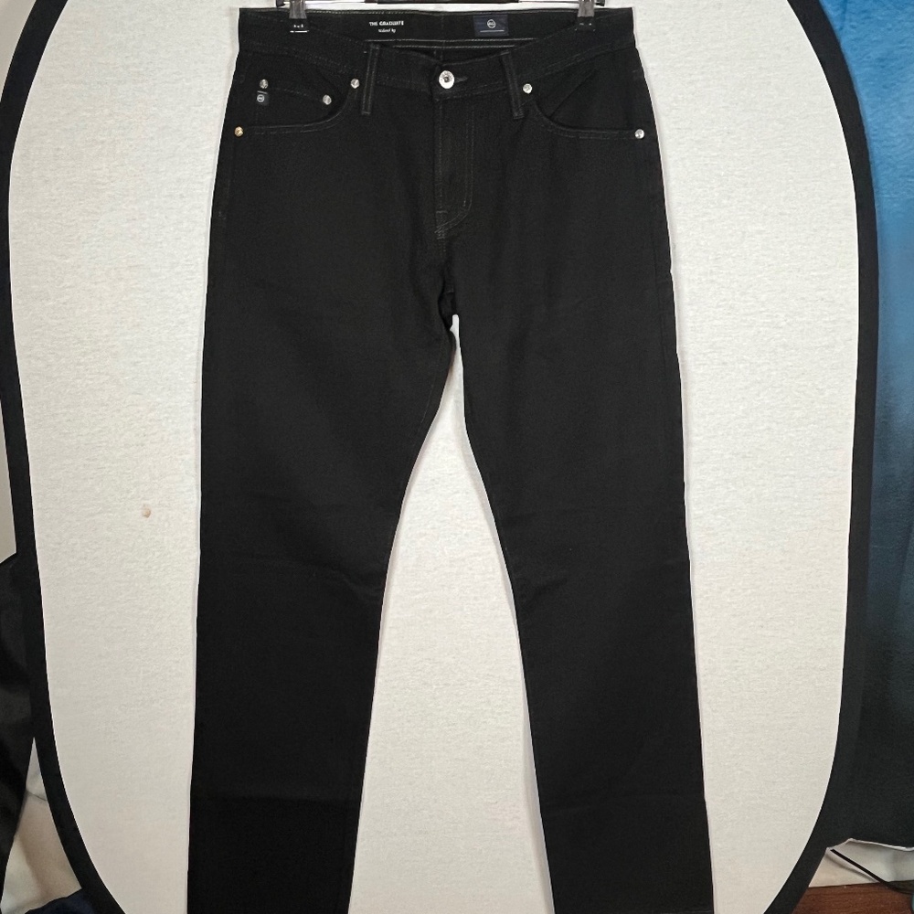 AG Adriano Goldschmied Jeans Men's Black, The Graduate Tailored Leg, Size 32R
